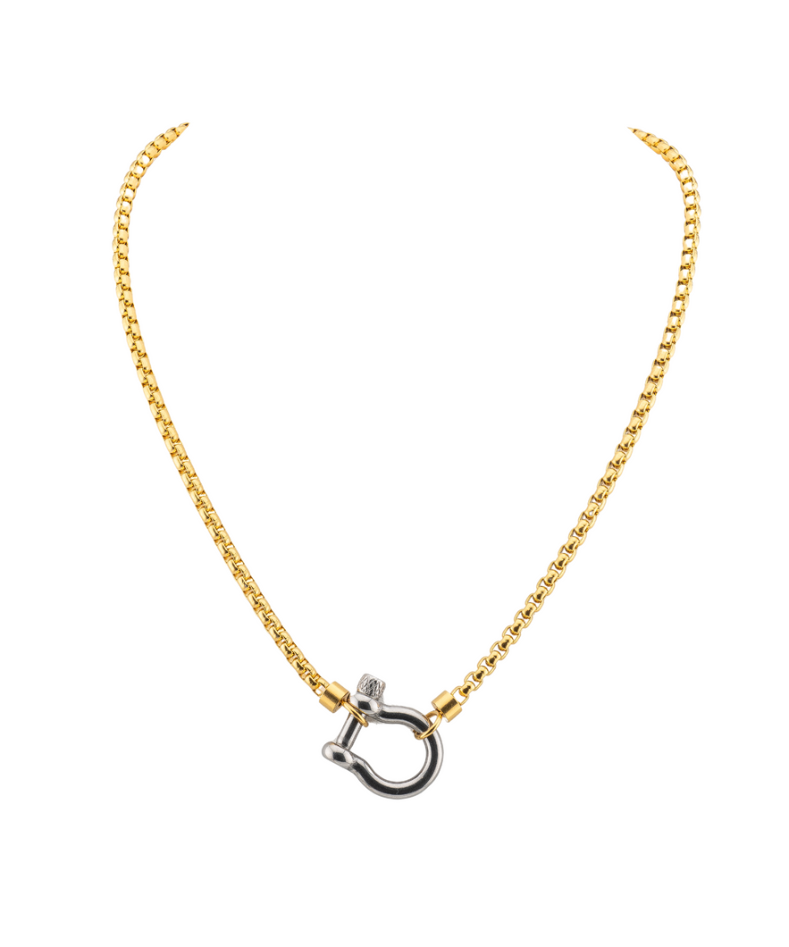 18K Gold Plated Waterproof Chunky Horseshoe Necklace - Shop Hey Girl 