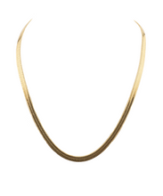 18K Gold Plated Flat Herringbone Necklace - Shop Hey Girl 