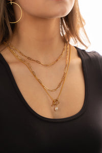 14K Gold Filled Paper Clip Chain Necklace - Shop Hey Girl 