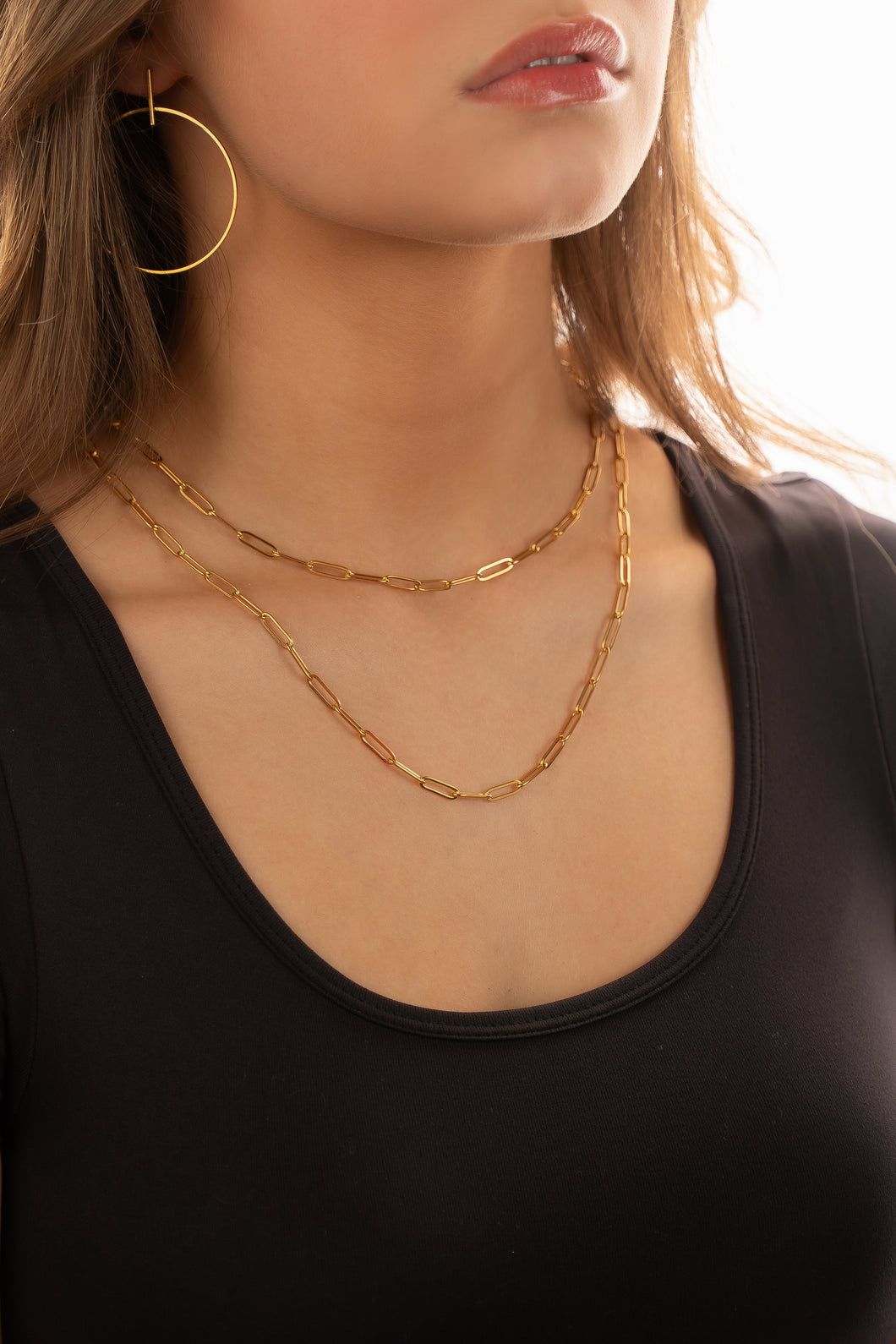 14K Gold Filled Paper Clip Chain Necklace - Shop Hey Girl 