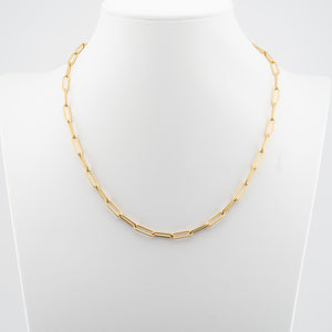 14K Gold Filled Paper Clip Chain Necklace