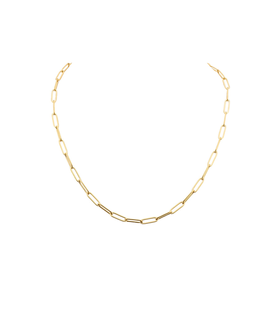 14K Gold Filled Paper Clip Chain Necklace - Shop Hey Girl 