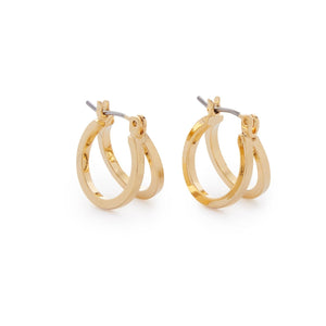 Double Layers Gold Dipped Hoops - Shop Hey Girl